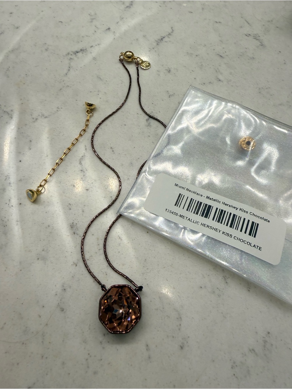 By Alexa RaeHershey Kiss Metallic Chocolate Pendant Necklace